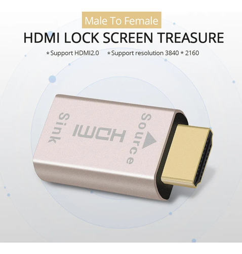 Conector Ficticio Hdmi Ddc Edid 3840 X 2160 60 Hz 4k Fantasm