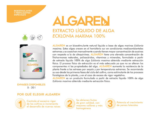 Bioestimulante Vegetal A Base De Algas Marinas 100% Natural