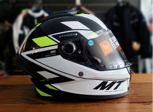 Casco Integral Mt Stinger 2 Zivze B3 Fluor Brillo-allmotors