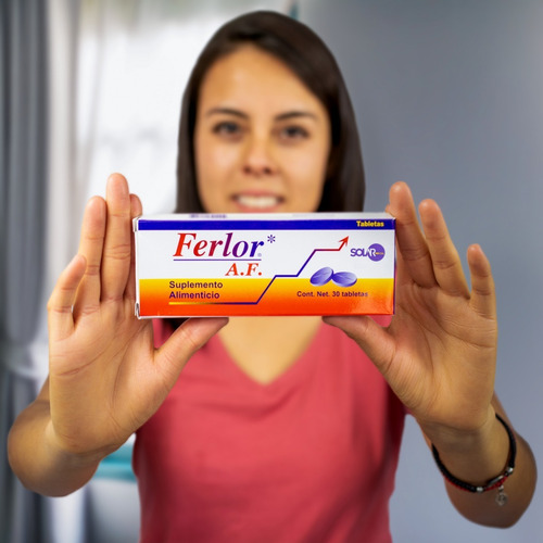 Ácido Fólico Y Hierro Ferlor Frasco Con 60 Tabletas 2pz.