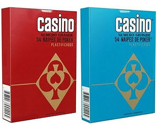 2 Cajas Naipes Poker Casino De 54 Cartas  Numeros Grandes