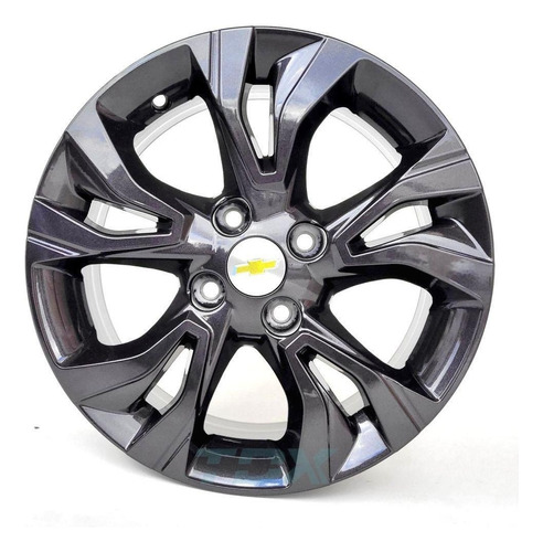 Rodas Chevrolet Celta Onix Cobalt Aro 15 4x100 (jogo) +bicos Cor Black Piano