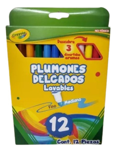 Plumones Delgados Con 12 Crayola(original) 2pzs
