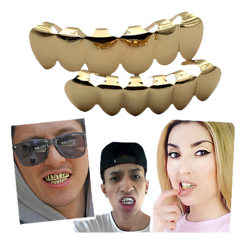 Medida 14k Oro Plateado Hip Hop Los Dientes Grillz Tapas Sup