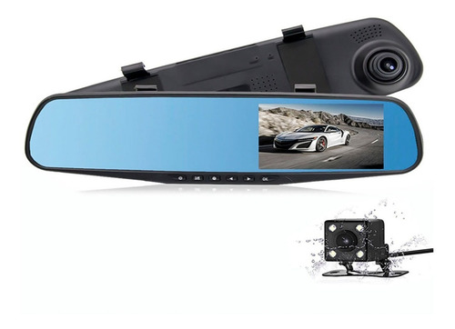 Espejo Retrovisor Universal 2 Camaras Full Hd Dvr Reversa Fd