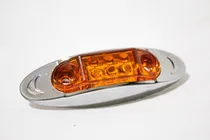 Comprar 2 Pz Plafon Oval Mini Rojo 6 Leds Fijo Bisel Cromado