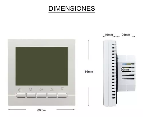 Termostato Ambiente Digital Programable WIFI 220v Piso Electrico y Caldera  - GSA Térmicos