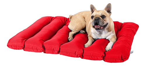 Cama Perro Pet2go® Portátil Viaje - Enrollable 90x65cm Color Rojo