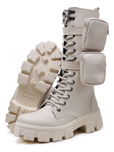 Bota Feminina Cano Alto Com Bolsa Alternativa Off Ref 008