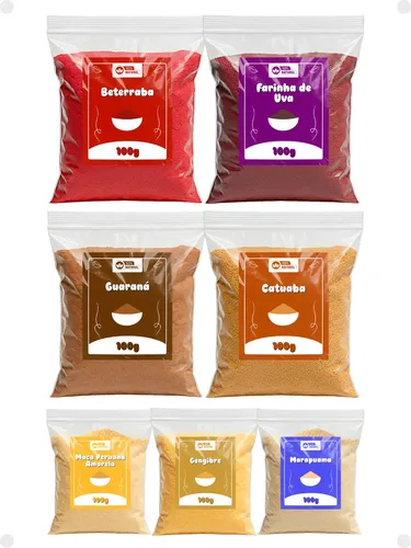 Kit Maca Peruana, Guaraná Em Pó, Beterraba E Outros (7x100g) Neutro