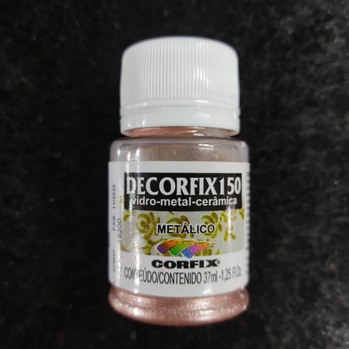 Tinta Ceramica Porcelana Decorfix 150 Ouro Rose 37ml