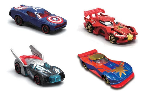 Carro Avengers Superheroes Comics Coleccion X 4 Unidades