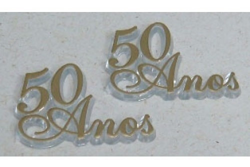 Plaquinhas 50 Anos P/ Decorar Lembrancinhas Pct.  C/35 Unids