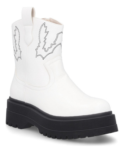 Bota Mujer White Rt26156-8wh Stylo Shoes