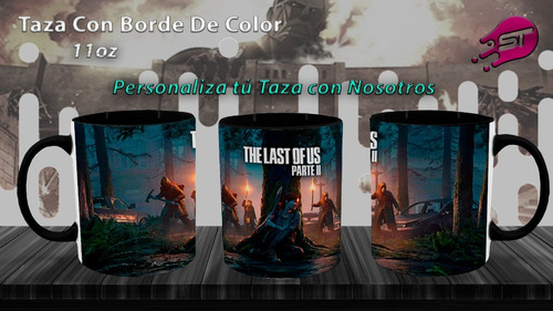 Taza Borde Color Negro The Last Of Us Part Ii Tlou-001b