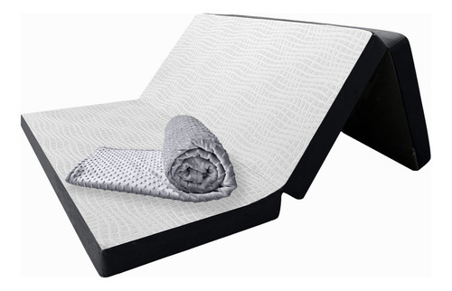 Pack Colchón Matrimonial Plegable Silver Edition + Cobija Blanco