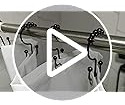 Topaaa Metal Double Glide Roller Shower Curtain Hooks Rings,