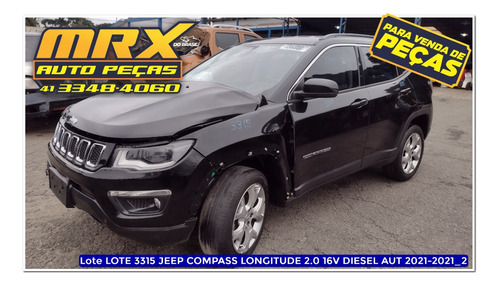 Sucata Jeep Compass Longitude 2.0 16v Diesel Aut 2021