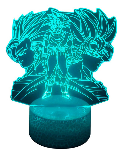 Lampara Mesa Goku Niveles Db Gt Base Agrietada + Pilas