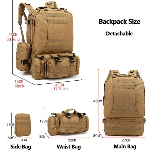 Mochila táctica militar 50 litros hotsell