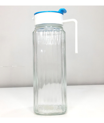 Jarra Para Água Suco 1 Litro De Vidro Cristal C/ Tampa Cor Transparente