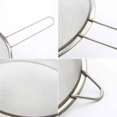 Conjunto Peneira Coador Inox C/3pcs