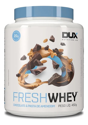 Whey Protein Freshwhey Dux Nutrition - Pote 450g Sabor Chocolate E Amendoim