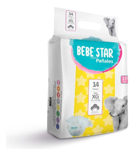 Pañales Bebe Star Talla Xg - Bulto 10 Paq