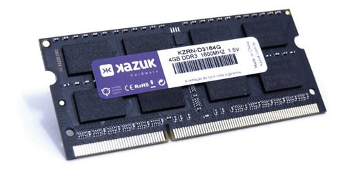 Imagem 2 de 2 de Memória RAM 4GB 1 Kazuk KZRN-D3164G