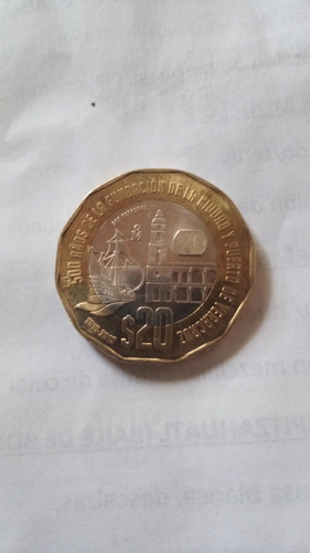 Moneda Conmemorativa De Los 500 Años Del Puerto De Veracruz