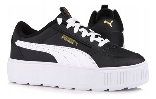 Tenis Puma Karmen Rebelle Negro Blanco Mujer 387212-04