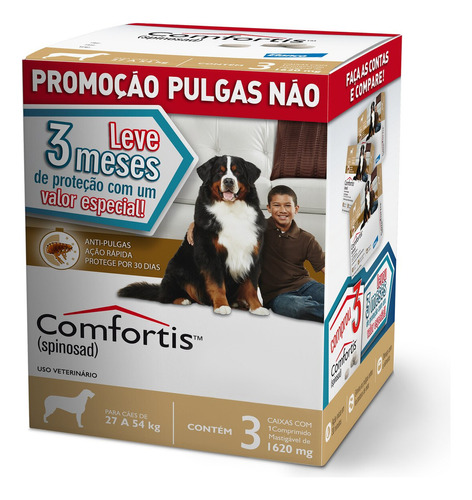 Antipulgas Elanco Comfortis 1620mg Caes 3 Comprimidos Cor UNICA