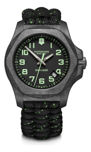 Relógio Victorinox Masculino Preto Vsa Inox Carbon 241859