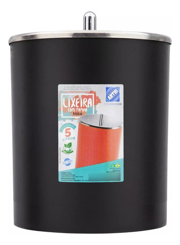 Lixeira Inox 5l Arthi