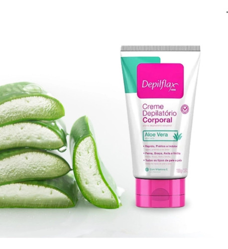 Kit Depilflax Creme Depilatório Aloe Vera Facial E Corporal