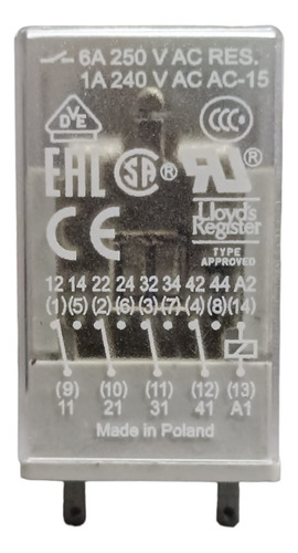 Relay Relé Encapsulado Abb 125 Vdc, 14 Pines, 6 A 250v