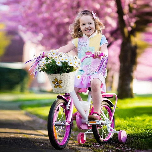 Cesta De Bicicleta For Niños, Timbre De Bicicleta, Borla, K