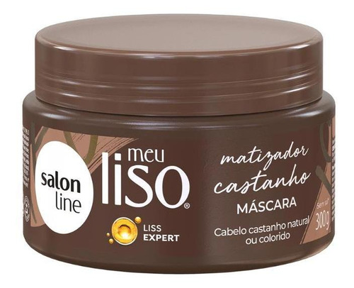 Salon Line Máscara Matizadora Castanho Radiante Meu Liso300g