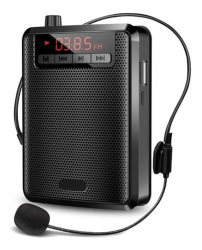 Amplificador De Voz - Microfono Portátil - Fm Mp3 Bluetooth*