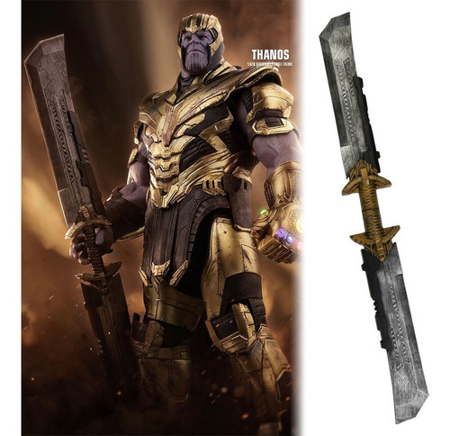 Avengers 4 Thanos Arma Espada Doble Edged Apoyos Desmontable