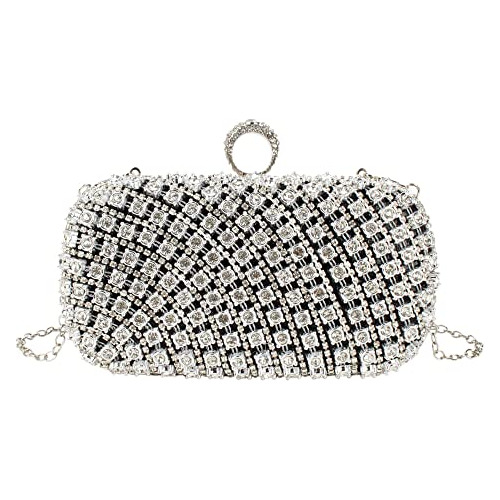 Reberomantic Women Lattice Pattern Metal Handbag 5mrhk
