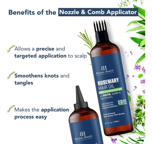 Botanic Hearth Aceite De Romero Para Crecimiento De Cabello