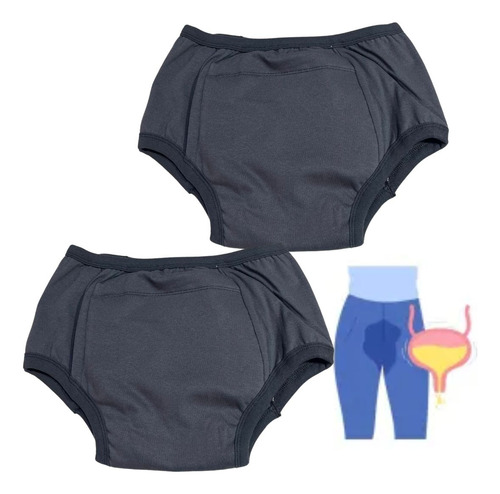 Roupa Íntima Geriátrica Unisex Segura Escapes Urina 2un Chu Tamanho Gg