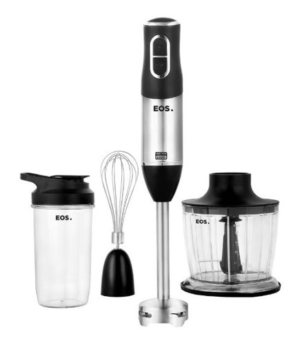 Mixer Eos 3 Em 1 2 Velocidades 600w Inox E Preto Emx02 Cor Aço inoxidável/Preto 220V