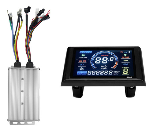 Medidor De Pantalla Lcd Para Bicicleta Eléctrica S966+48 V,