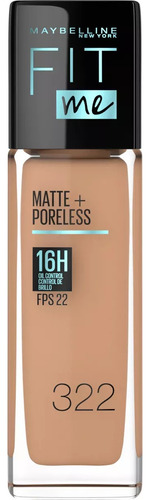 Base de maquillaje líquida Maybelline Fit Me Matte + Poreless- Base De Maquillaje Maybelline Fit Me Matte + Poreless De 30ml tono 328 warm honey - 30mL 30g