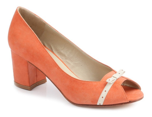 Imagen 1 de 2 de Zapatos De Cuero De Mujer  - Zapato Con Tacón Mora - Ferraro