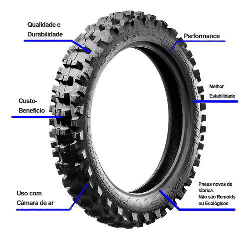 Pneu Traseiro 110/100-18 Crf 230f Crf 250f Xr 250 Tornado