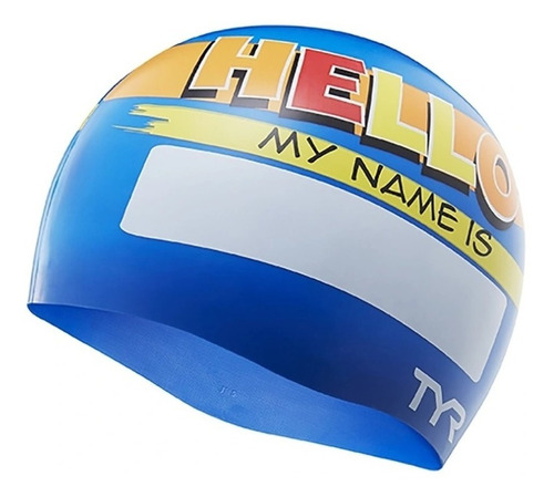 Gorra Natacion Tyr Infantil Hello My Name Is Outlet