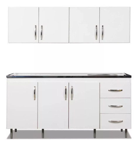 Combo Bajo Mesada + Alacena 1,60 Mueble Cocina Línea Arco